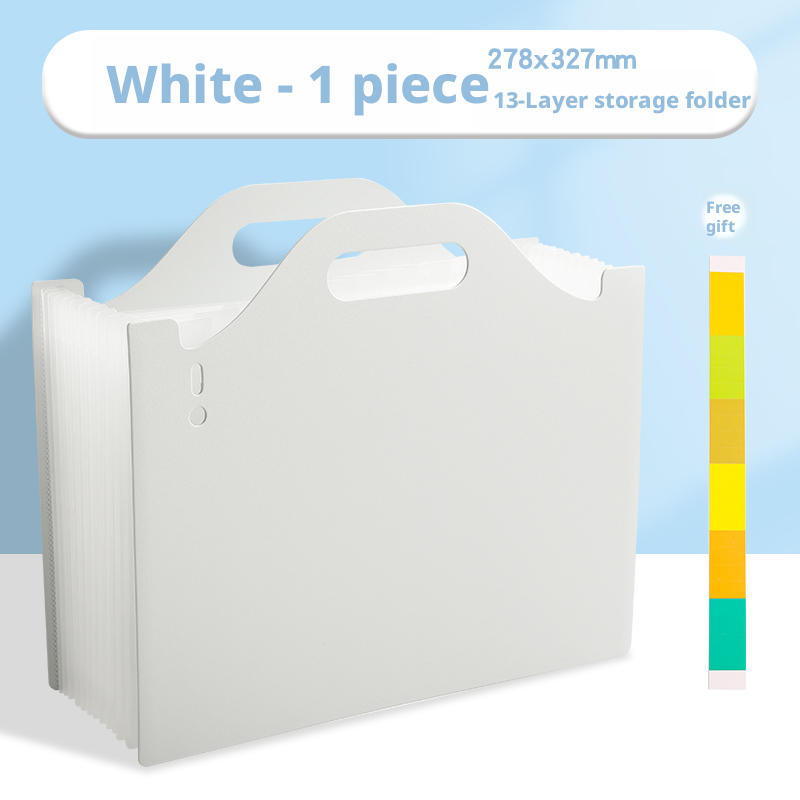 Test paper storage organ bag-standing retractable model-white-A4-1 piece