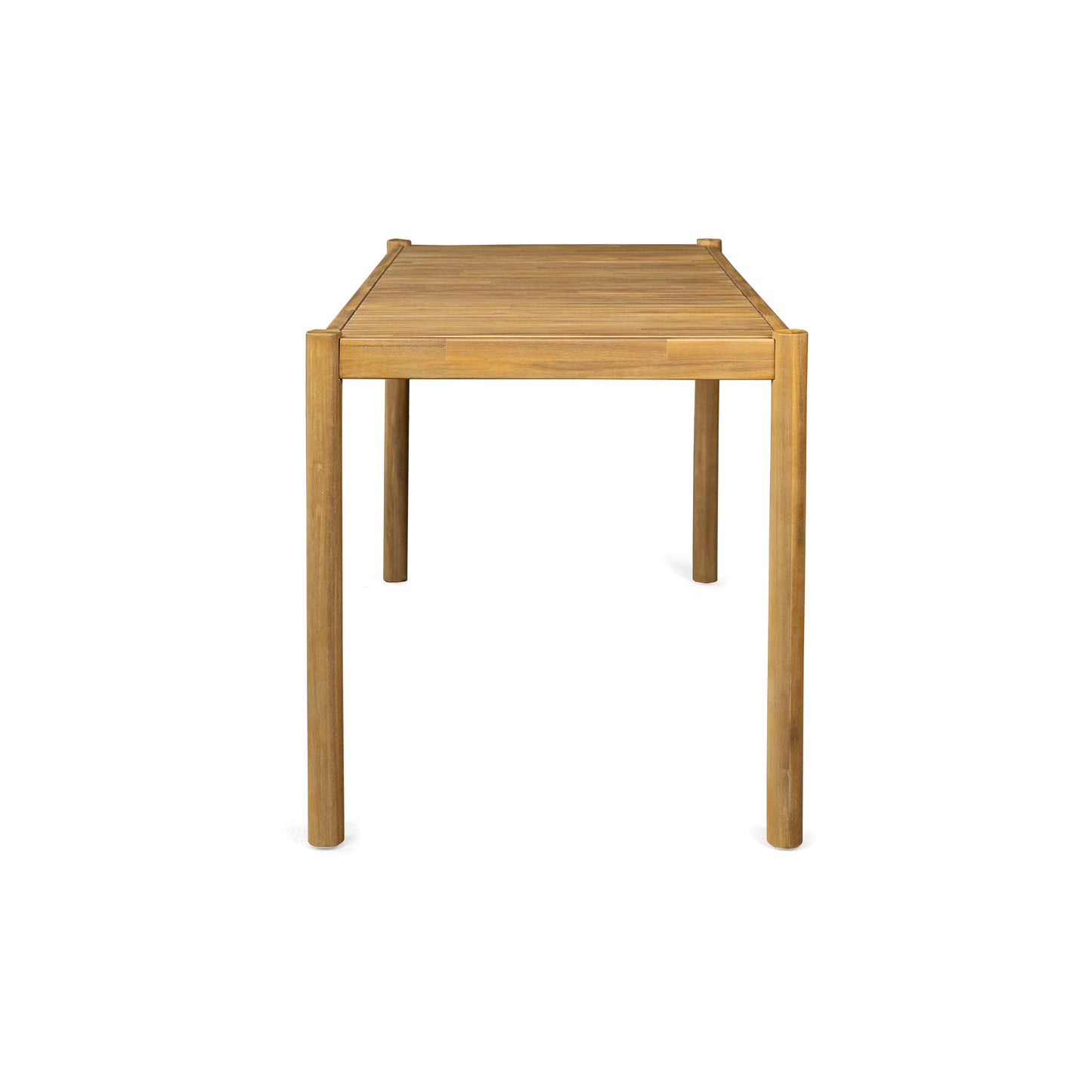 5-Piece Outdoor Patio Dining Set, Acacia Wood Rectangular Table & 4 Chairs