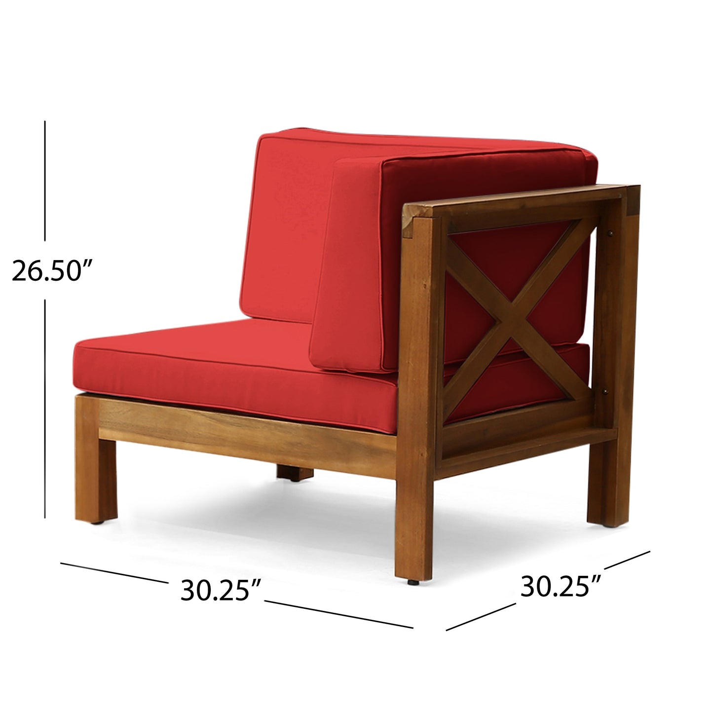 Brava X-Back 3 Seater Outdoor Sectional Sofa Set