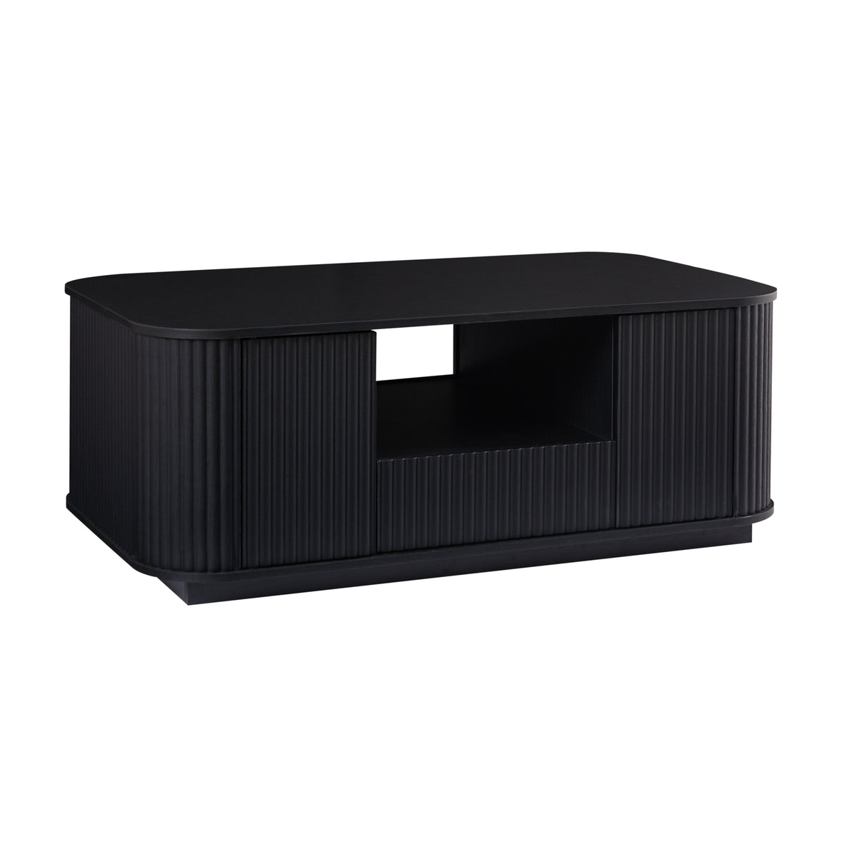 Modern Luxury Oval Coffee Table with Drawers and Storage Compartment