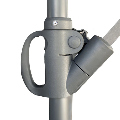 10 Ft Offset Cantilever Patio Umbrella With Crank And Tilt Adjustment For Pool, Deck, And Garden - Gray