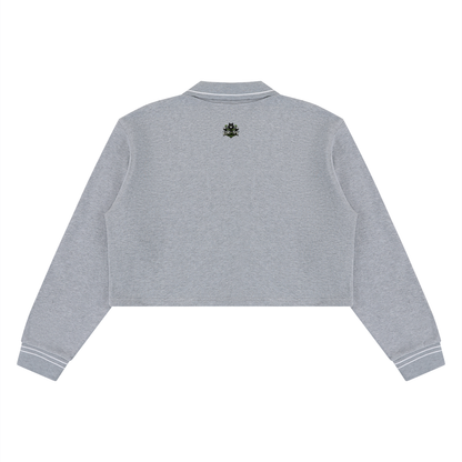 Loki & Ivy Women’s Crop Collared Sweatshirt