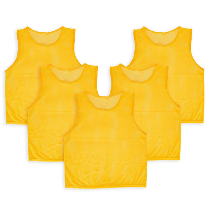 5Pcs Mesh Scrimmage Vests Soccer Basketball Team Training Pinnies Jerseys Shirt Adult Plus Size