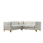 L-Shaped Corner Sofa, 5 Seater Sectional With Tufted Design