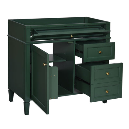 Bathroom Vanity With 2 Drawers And Tip-Out Drawer, Storage Cabinet