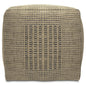 Delilah - Square Woven Pouf - Natural