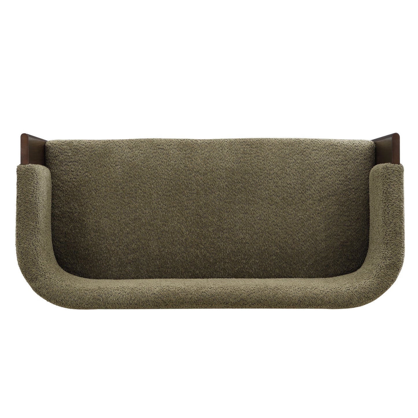 48.5" Upholstered Solid Loveseat (Walnut+Green)