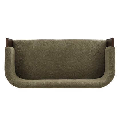 48.5" Upholstered Solid Loveseat (Walnut+Green)