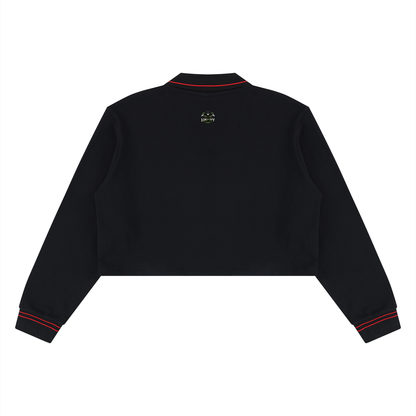 Loki & Ivy Women’s Crop Collared Sweatshirt