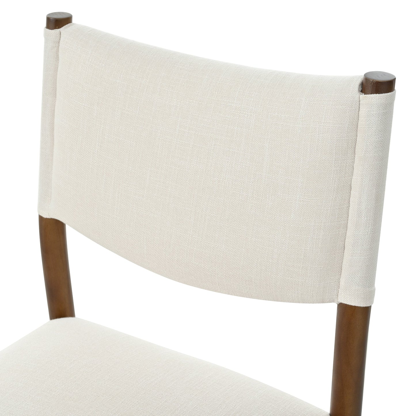 Modern Dining Chair with Thick Seat Cushion and Solid Wood Legs, Set of 2