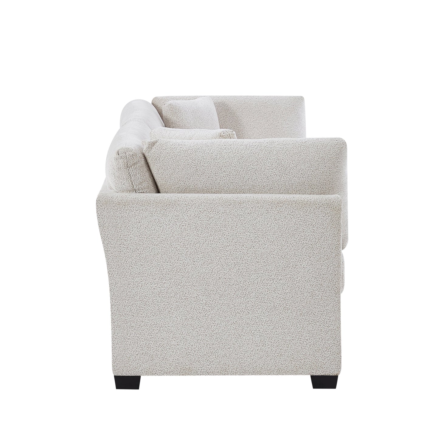 83.5" Modern Flared Arms Sofa (Beige)