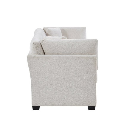 83.5" Modern Flared Arms Sofa (Beige)