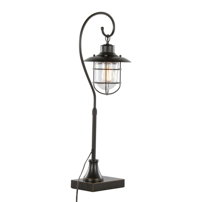 Landen - Contemporary Task Lamp (Set of 2) - Oil Rubbed Bronze / Clear
