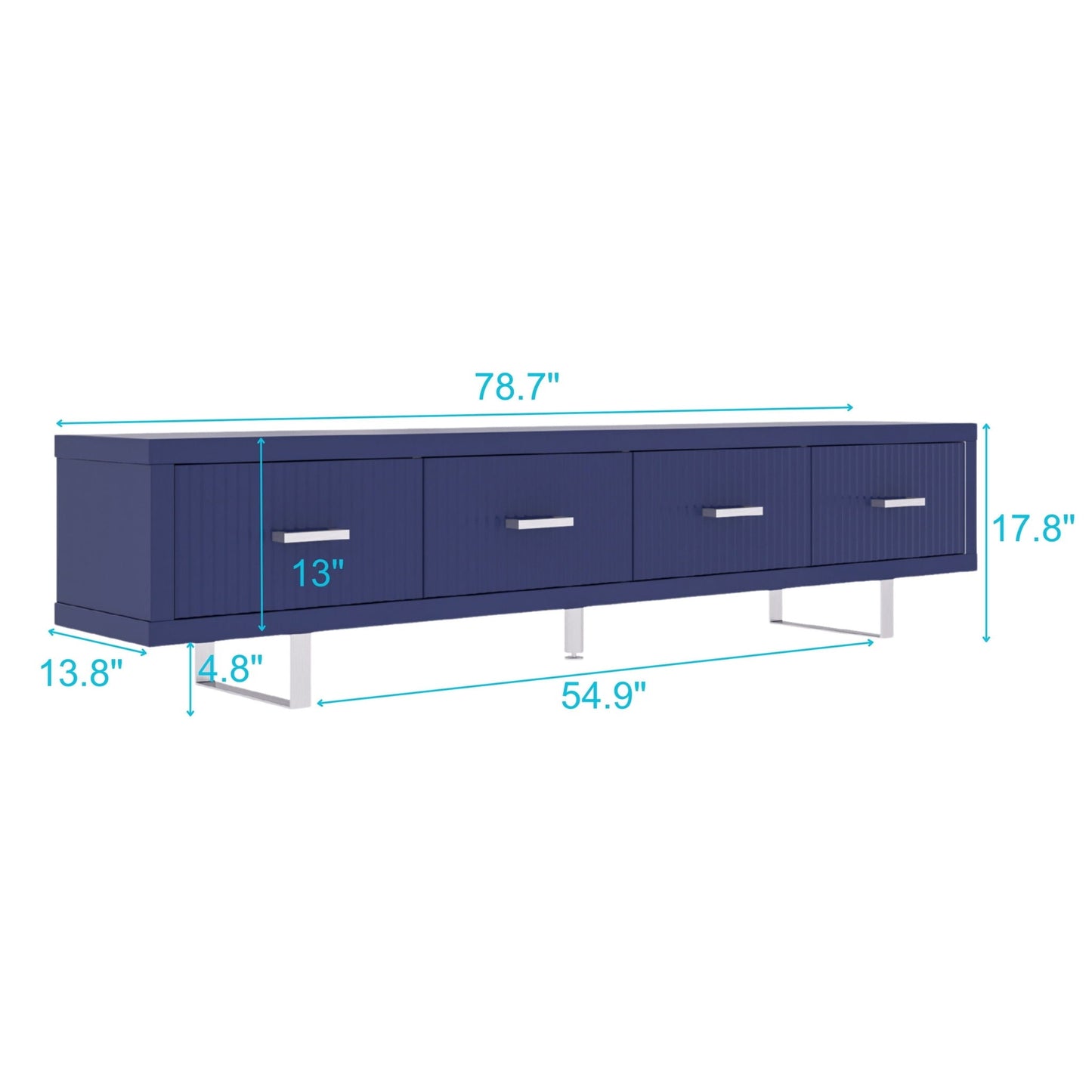 TV Stand With Slatted Drawers