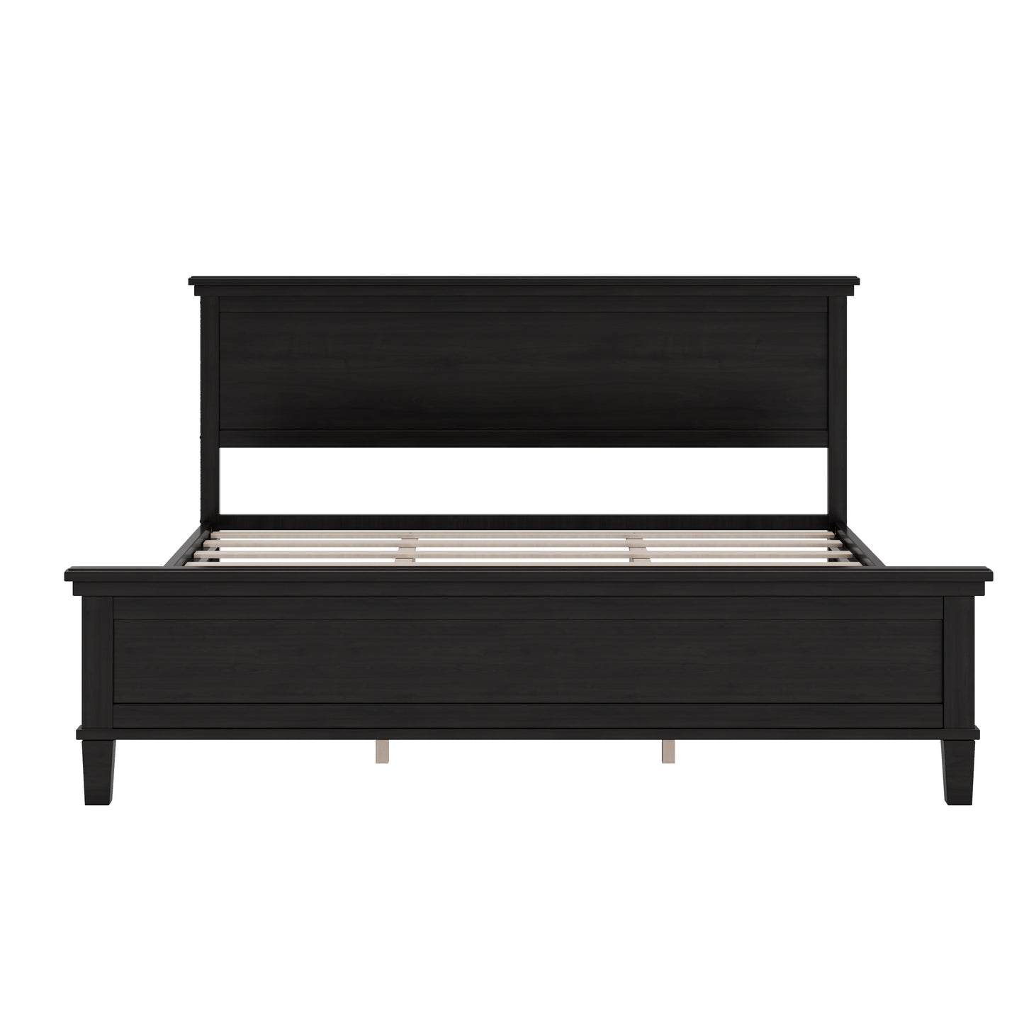 Mid-Century Modern Wood Platform Bed