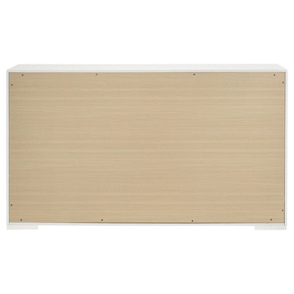 Ives 6-drawer Dresser Cabinet White High Gloss
