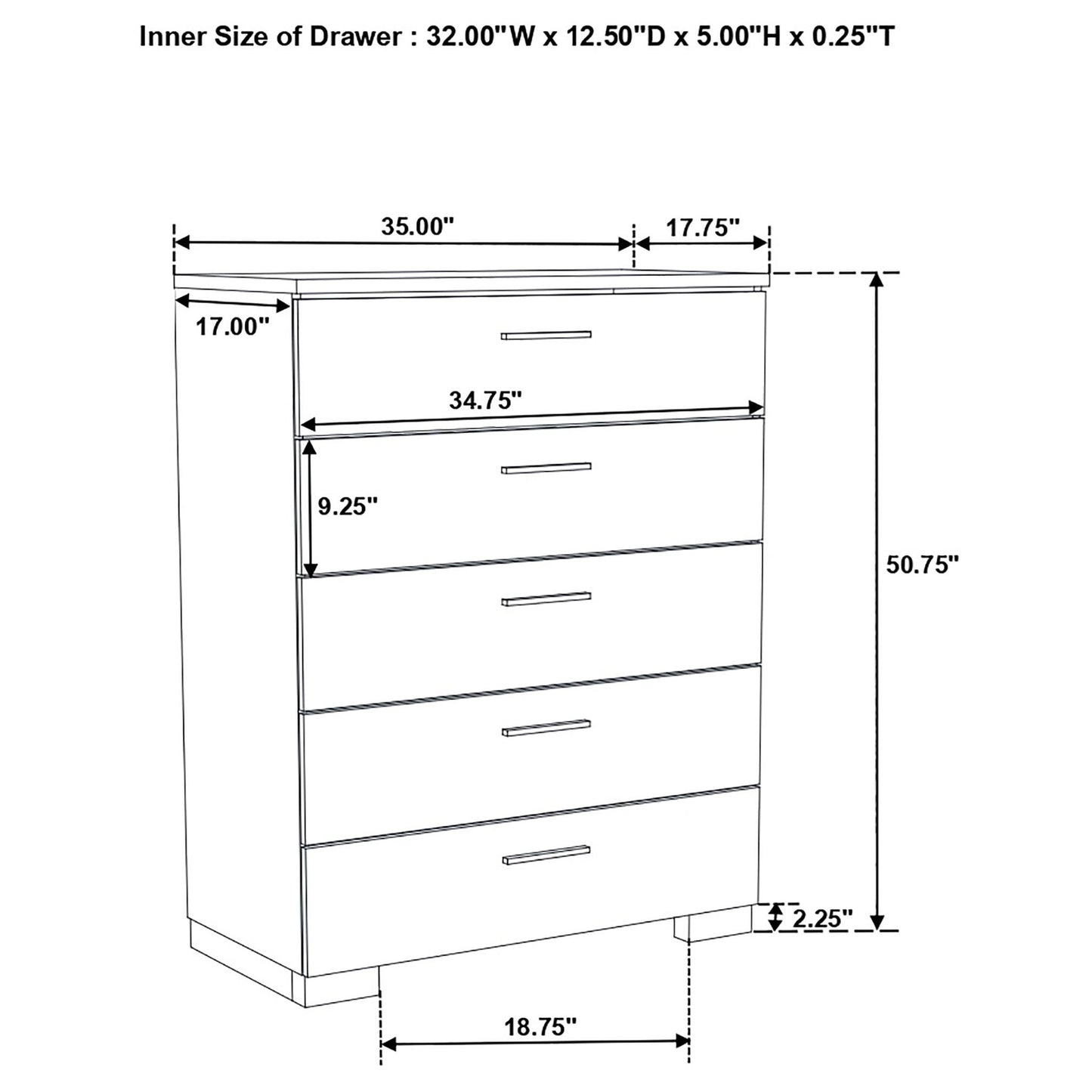 August - 6 Piece Queen Panel Bedroom Set With LED Lighting - White