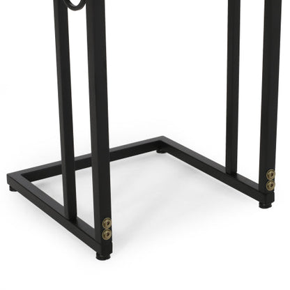 Essex Set of 2 Modern Black Metal End Tables