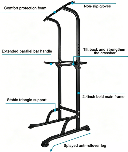 Sport Power Tower Workout Dip Station Pull Up Bar
