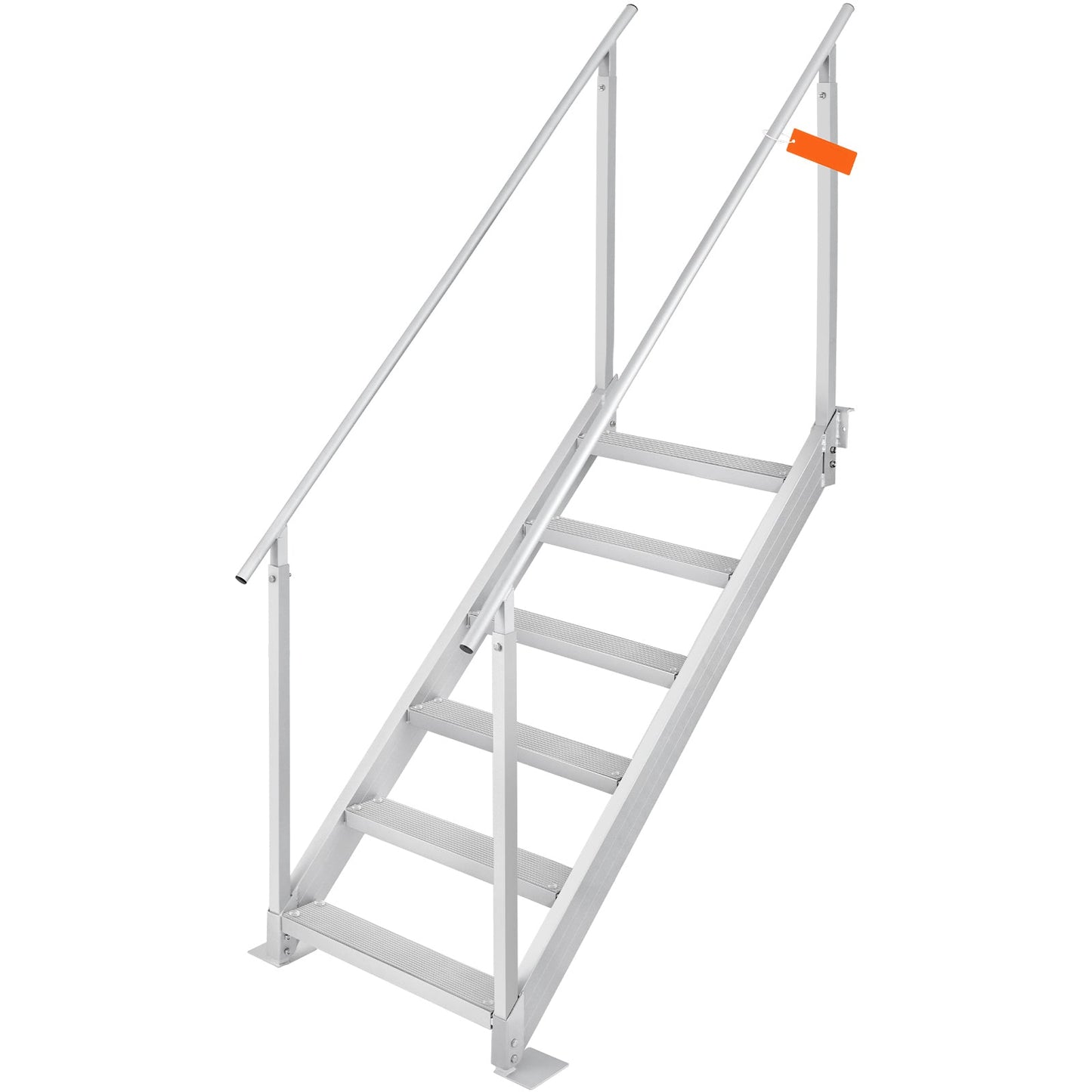 Dock Ladder, 43''-51'' Adjustable Height, 6 Steps with Dual Handrails