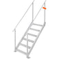 Dock Ladder, 43''-51'' Adjustable Height, 6 Steps with Dual Handrails