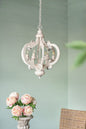 Farmhouse Chandelier, 6 Light Wood Chandelier Pendant Light Fixture With Adjustable Chain For Dining Room Living Room Entryway, Bulb Not Included