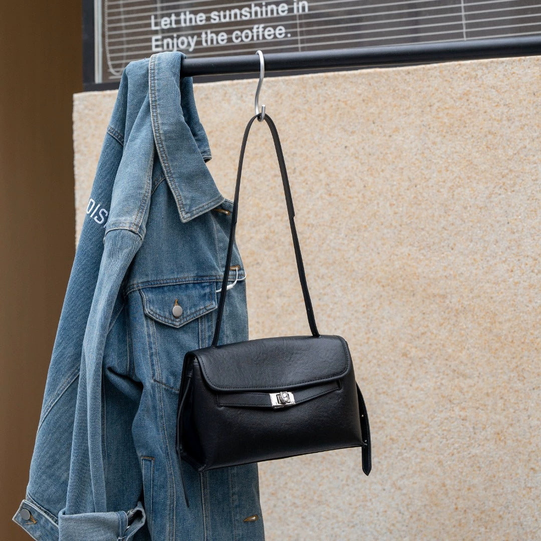 First-layer Vegetable-tanned Cowhide Kelly Bag 2026 New Small Square Bag, Retro Commuter Bag, Large Capacity Crossbody And Shoulder Bag For Women