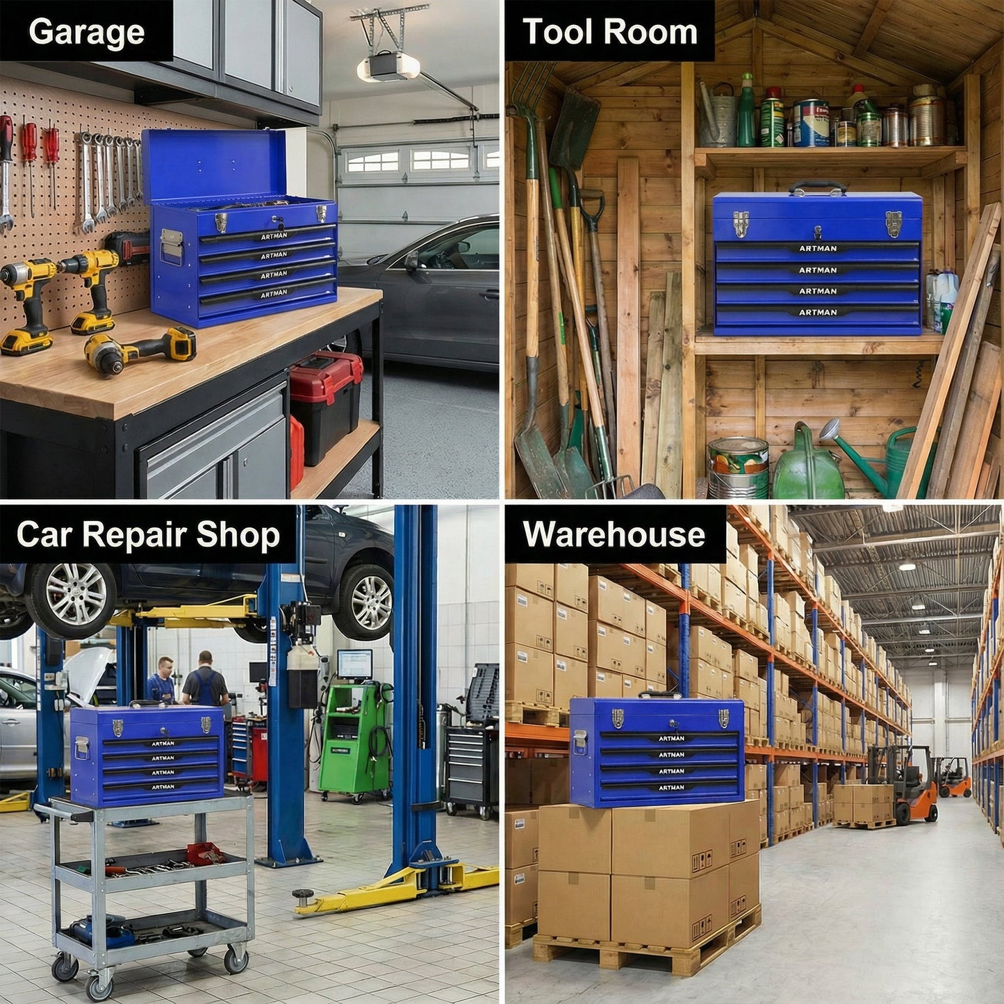 20-inch Steel Portable Tool Box With Drawers