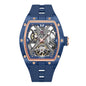 Barrel-shaped Watch With A Steel Case Full Skeleton Automatic Movement