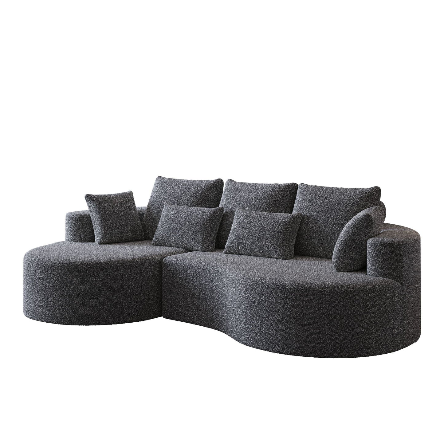 Curved Oversized Sectional Sofa With Extra Deep Seat