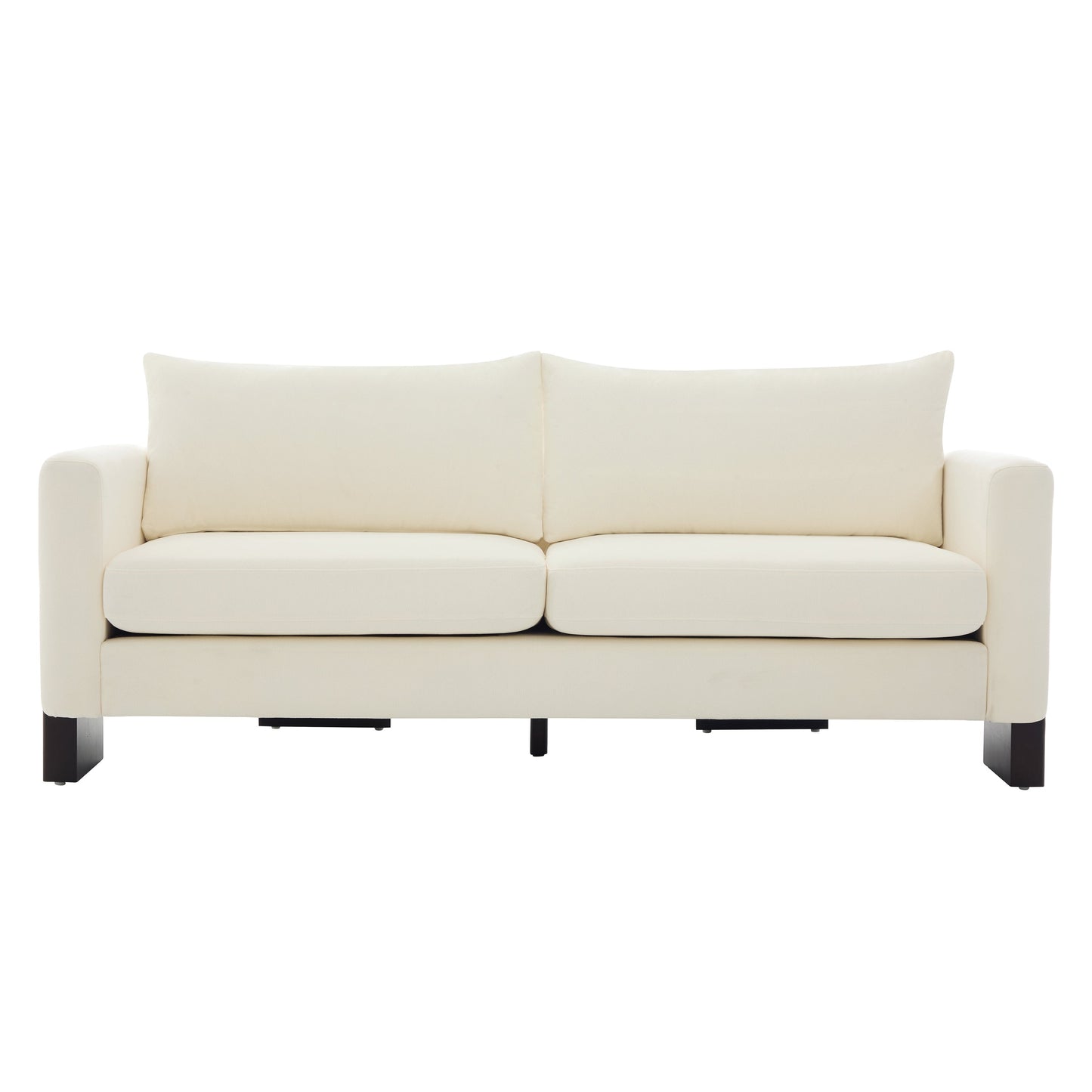 Modern Sofa Couch Stylish 3-Seater Sofa with Rubberwood Legs