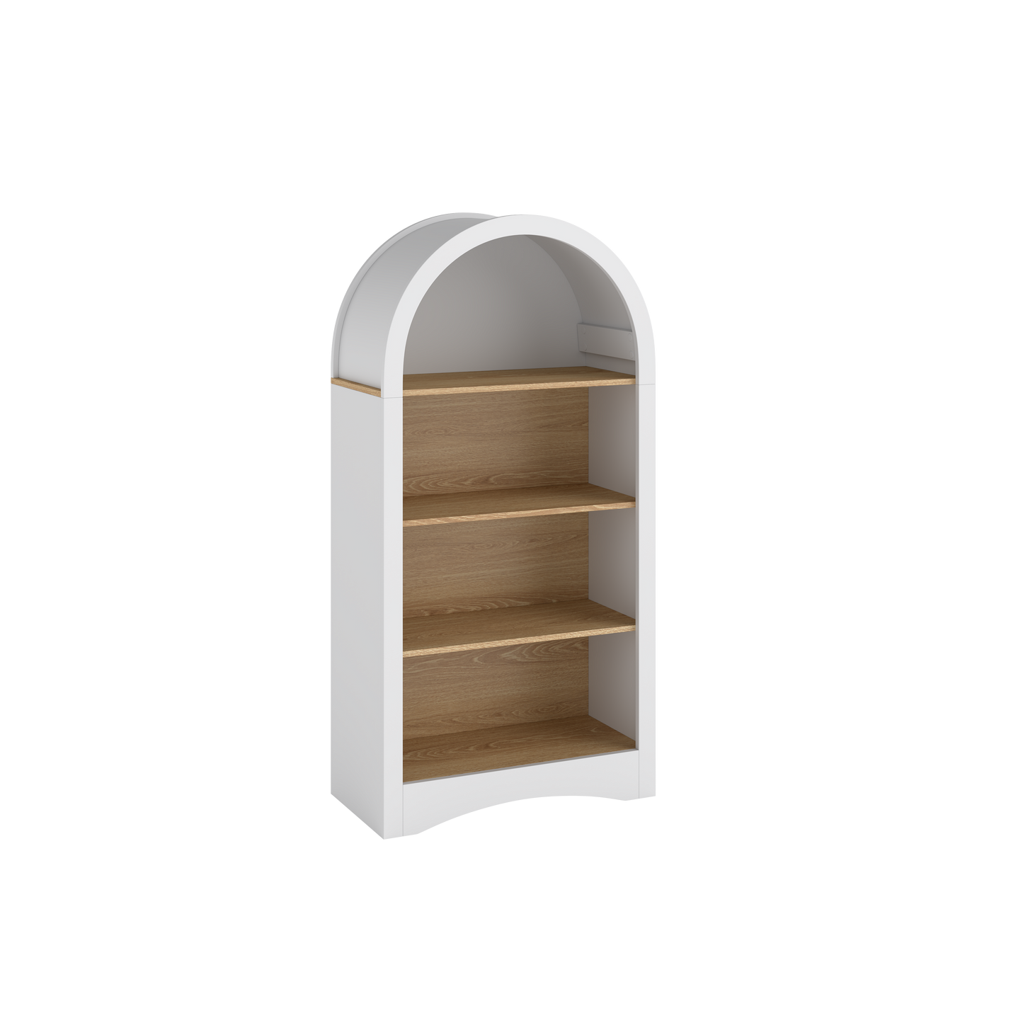 47" Freestanding Display Rack with Woodgrain Shelves