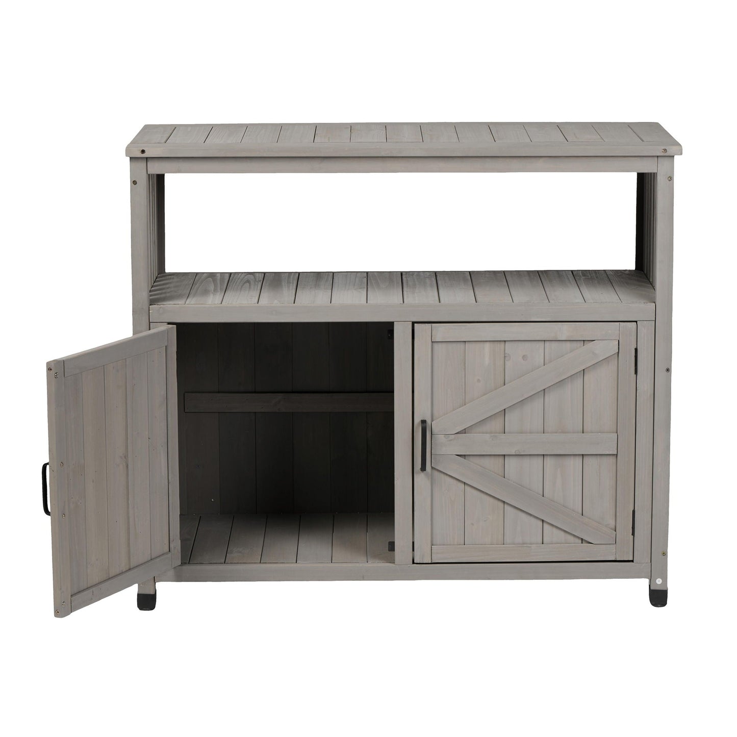 Patio Bar Table Set With Storage