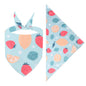Cross-border New Cartoon Cute Pet Triangle Fresh Fruit Polyester Printed Cat And Dog Saliva Towel Scarf Wholesale
