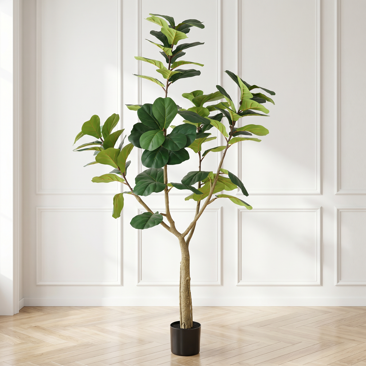 6FT Artificial Fiddle Leaf Fig Tree, Realistic Faux Potted Plant