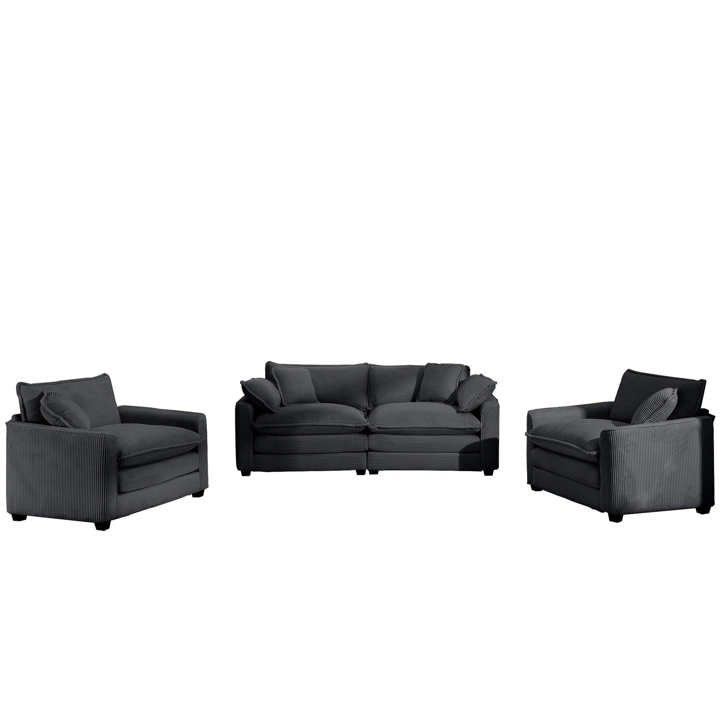 Elegant Oversized Sectional Sofa Set With Deep Seats And Flexible Layout
