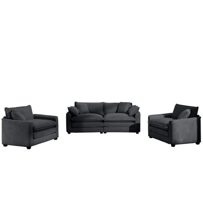 Elegant Oversized Sectional Sofa Set With Deep Seats And Flexible Layout