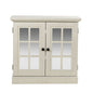 Sideboard Cabinet With Mirrored Doors, Adjustable Shelf, Metal Handles