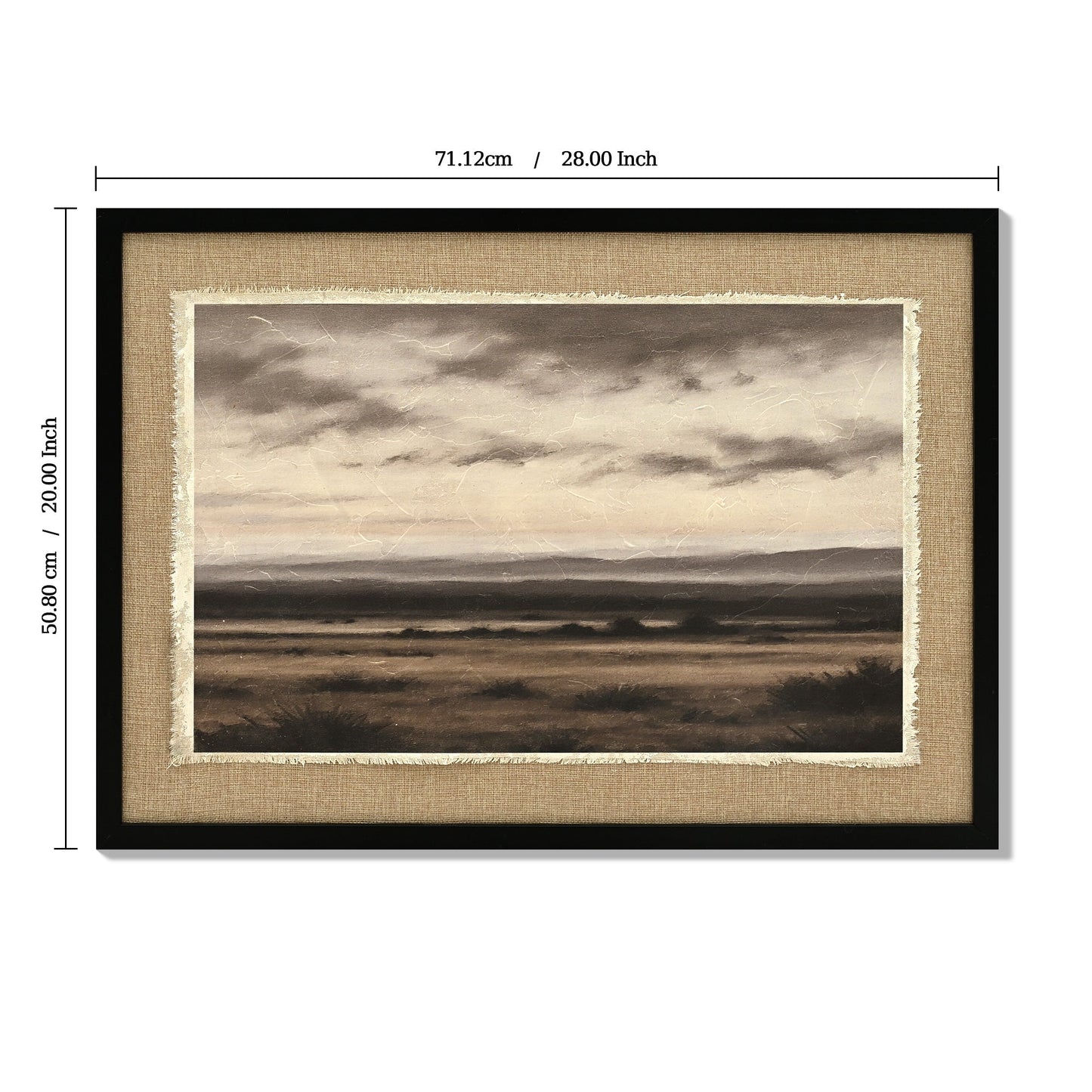 Vintage Landscape Large Framed Wall Art, 20x28 Inch Canvas Print