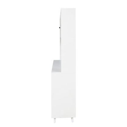 63" W Large Kitchen Hutch Cabinet, Freestanding Pantry Storage
