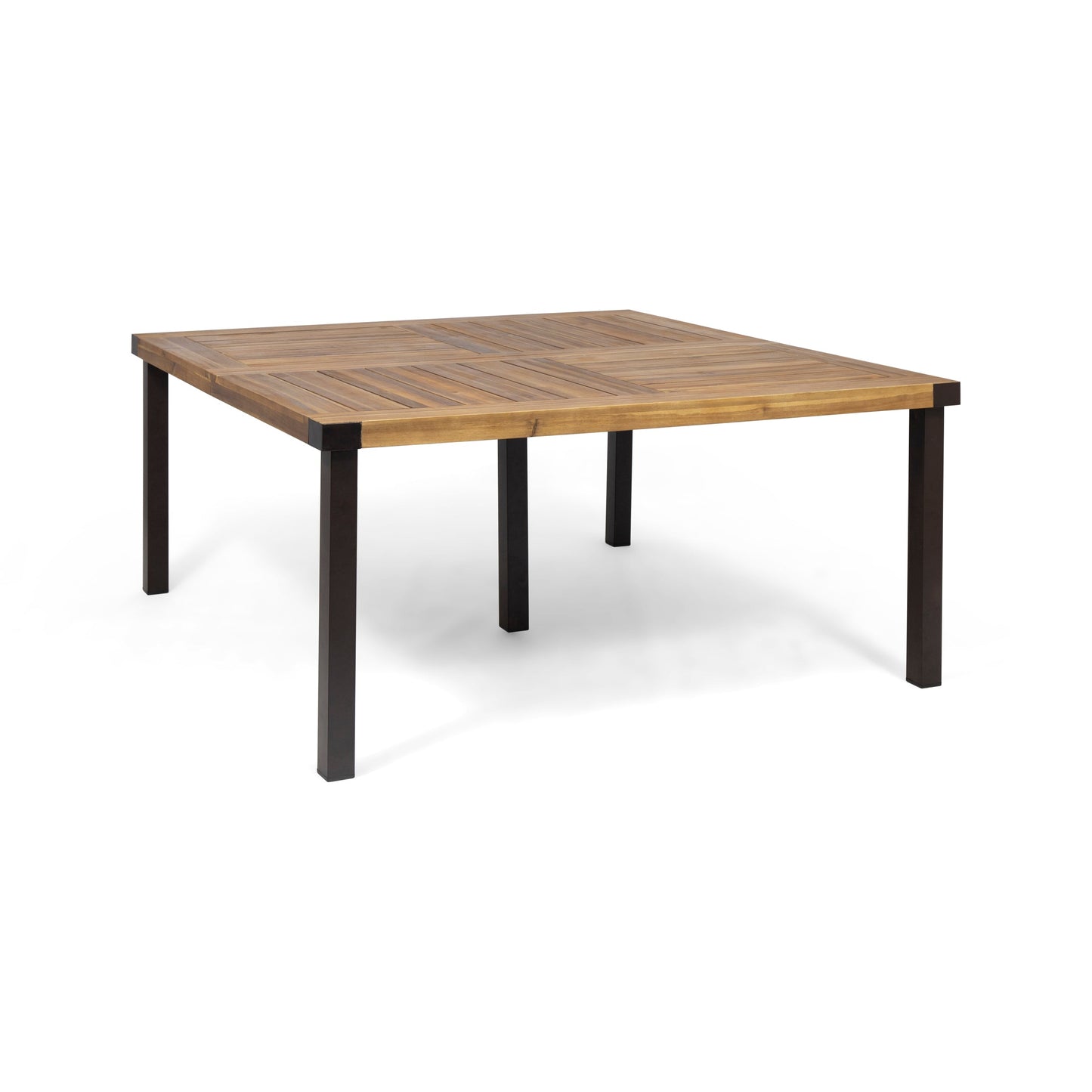 9 PCS Outdoor Dining Set with 64" Solid Wood Table and Chairs