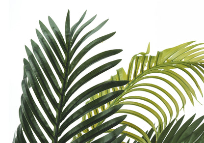 47" Tall, Artificial Plant, Palm Tree, Indoor, Faux, Fake, Floor, Greenery, Potted, Real Touch, Decorative - Green / Black