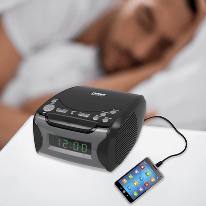 Naxa Dual Alarm Clock Radio CD Player - Refurbished