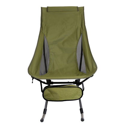 Portable Camping Rocking Chair 198LBS Weight Capacity Included Carry Bag High Back Rocker Chair For Patio Fishing Beach Lawn Travel