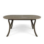 Outdoor Table With Smooth Lines, Slat Top