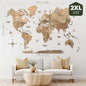 3D Wooden World Map Terra