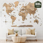 3D Wooden World Map Terra