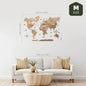 3D Wooden World Map Terra