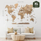 3D Wooden World Map Terra