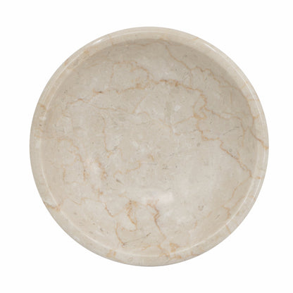 7x7x4" Round Marble Pedestal Fruit Bowl